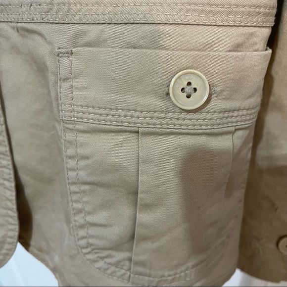 Lady Hathaway cream color long sleeve button up blazer jacket size small - Picture 9 of 11